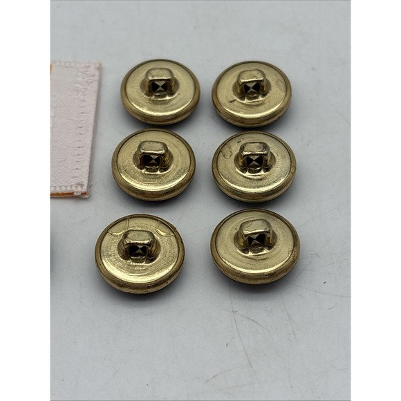 Vintage Pendleton Dark Green Gold Brass Buttons From Ladies Blazer Jacket X8 - Picture 9 of 10